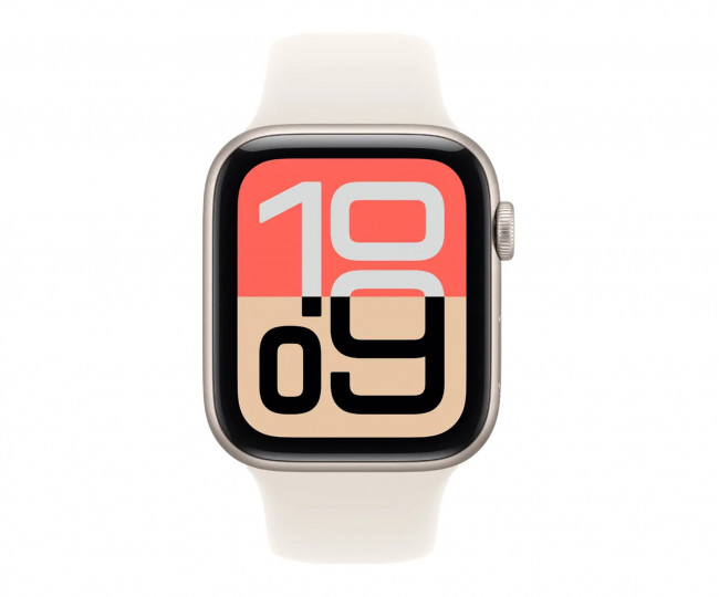 Apple Watch SE 3 GPS 44mm Starlight Alu. Case w. Starlight S. Band - S/M (MEHG4) б/в